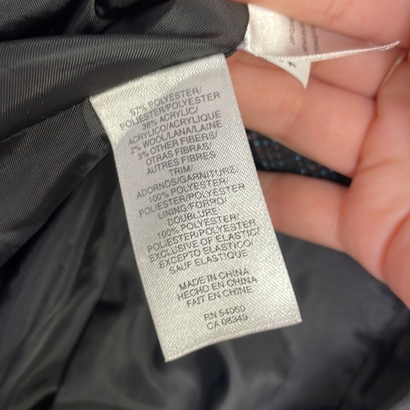 𝅺RACHEL Roy tweed fringe trim abstract print blazer - Picture 10 of 10